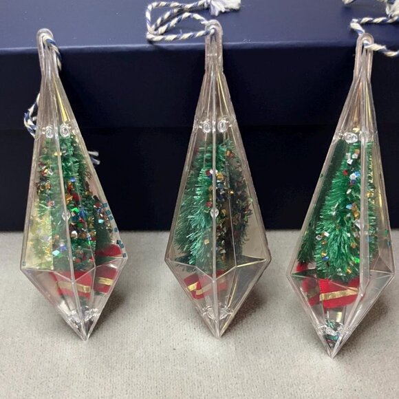 Vintage Jewel Brite Glittered Bottle Brush Tree Acrylic Plastic Faceted Diamond - Picture 6 of 6